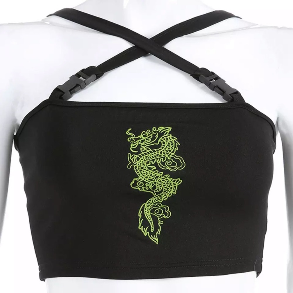 Black Dragon Crop Top